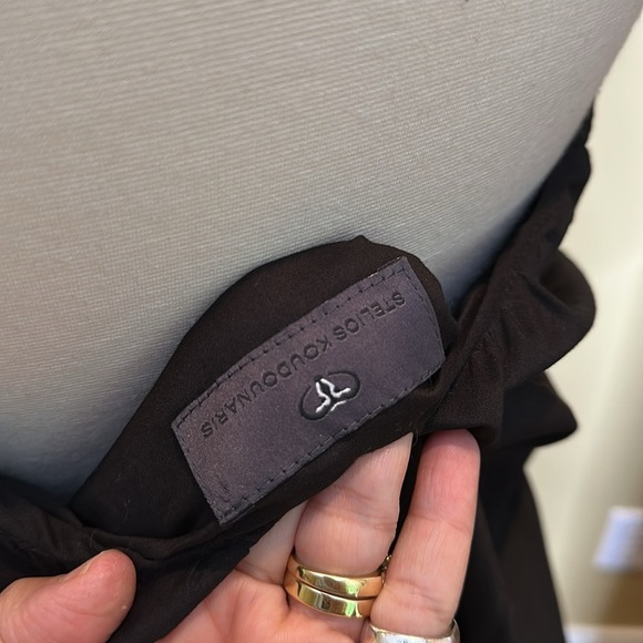 Stelios Koudounaris Black White High Low Ruffle Dress SzSmall - Picture 6 of 9